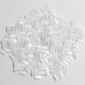 5x2.5mm chinese glass Half Tila white jade approx 200 beads