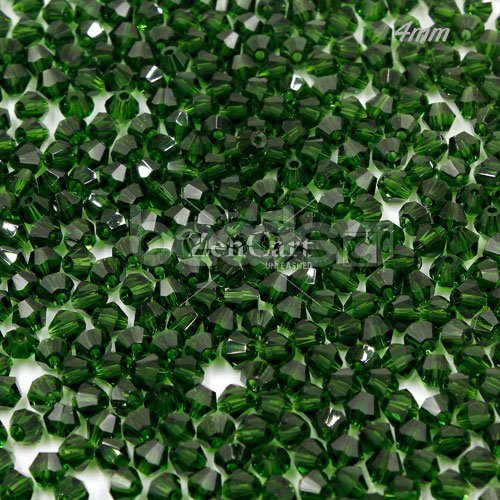 700pcs Chinese Crystal 4mm Bicone Beads, dark green, AAA quality