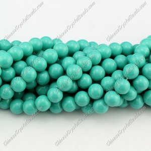 8mm round glass beads strand, Dark Turquoise, 100pcs per strand