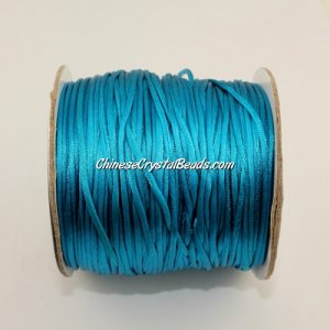 1.5mm Satin Rattail Cord thread, #14, capri blue, 80Yard spool