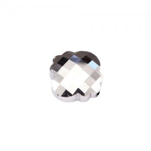 crystal lantern pendant, 10x18x18mm, silver light, sold 1 pcs
