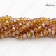 4x6mm Amber AB Chinese Crystal Rondelle Beads about 95 beads