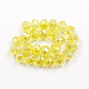 70 pieces 8x10mm Crystal Rondelle Bead,Lemon AB