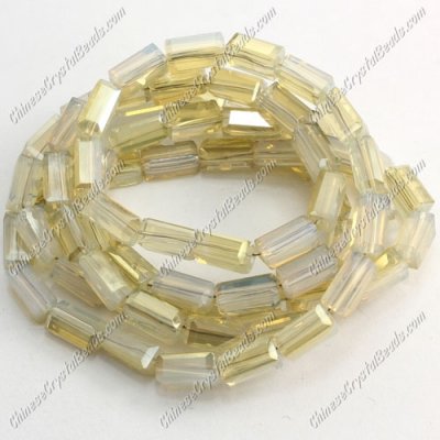 cuboid crystal beads, 4x4x8mm, #003, 70pcs per strand