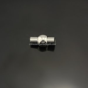 Brass Magnetic Clasps, Lantern, 8x15mm, platinum, half-drilled hole, hole:4mm, 10pcs