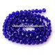 Chinese Crystal 4mm Long Round Bead Strand, dark sapphire, about 100 beads