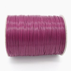 1mm, 1.5mm, 2mm Round Waxed Polyester Cord Thread, purple