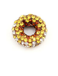 Pave Crystal Doughnut Beads