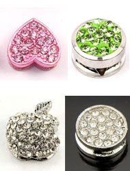 Pave button beads