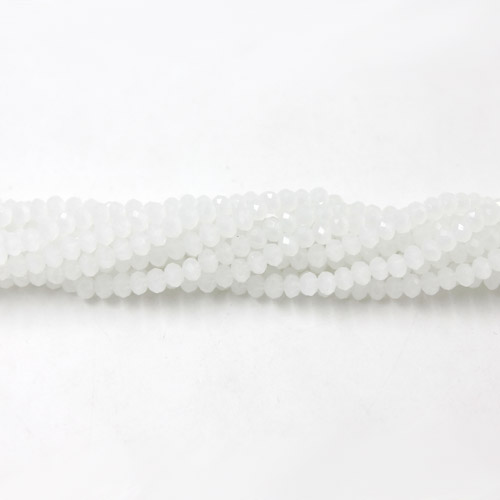 130Pcs 2x3mm Chinese Crystal Rondelle Beads,White Jade - Click Image to Close