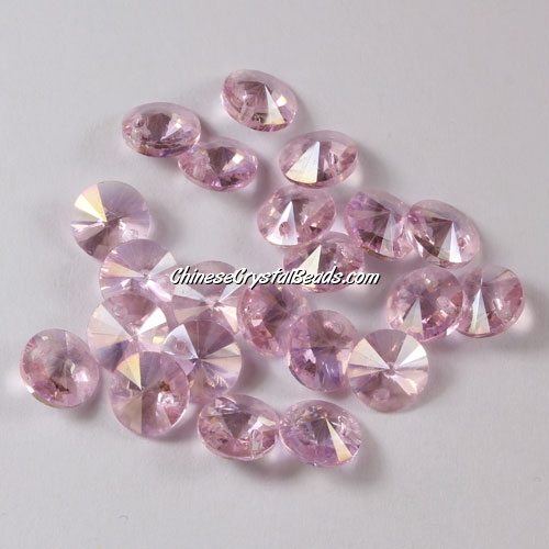 pink crystal Rivolis Beads, one hole